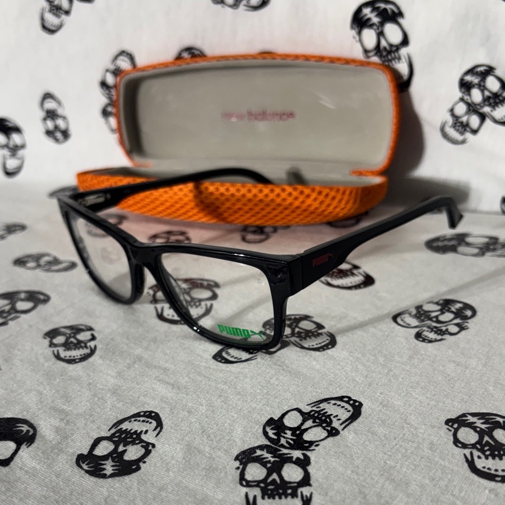 Puma Men's Eyeglasses PU0031O 53-18-140 with Orange Case